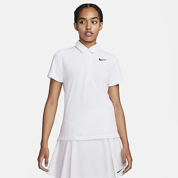 White nike polo shirt womens discount